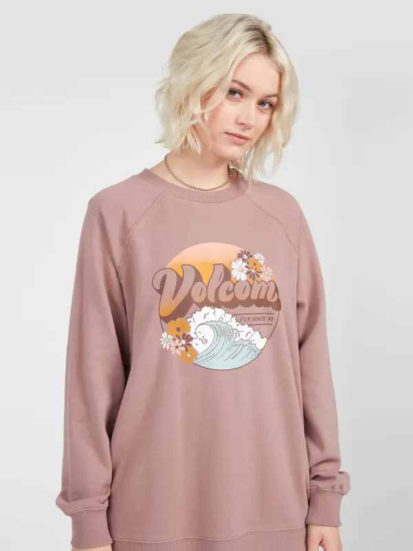 Stone Magic Boyfriend Sweatshirt - Raisin sold by Volcom