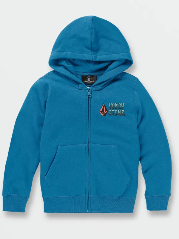 Little Boys Bat Wheel Zip Hoodie - Blue Drift sold by Volcom