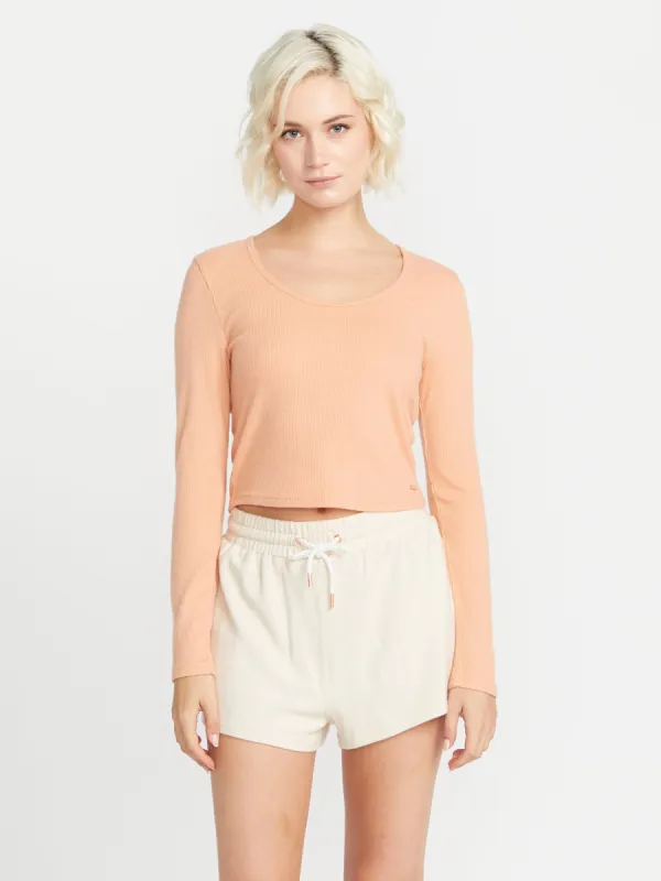 Lived in Lounge Rib Long Sleeve Shirt - Clay sold by Volcom