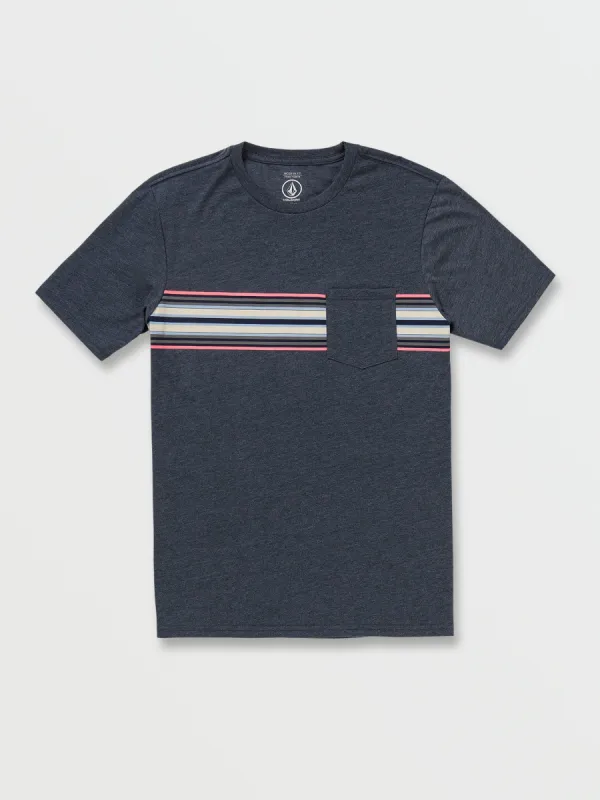 Horizone Pocket Short Sleeve Tee - Navy Heather sold by Volcom