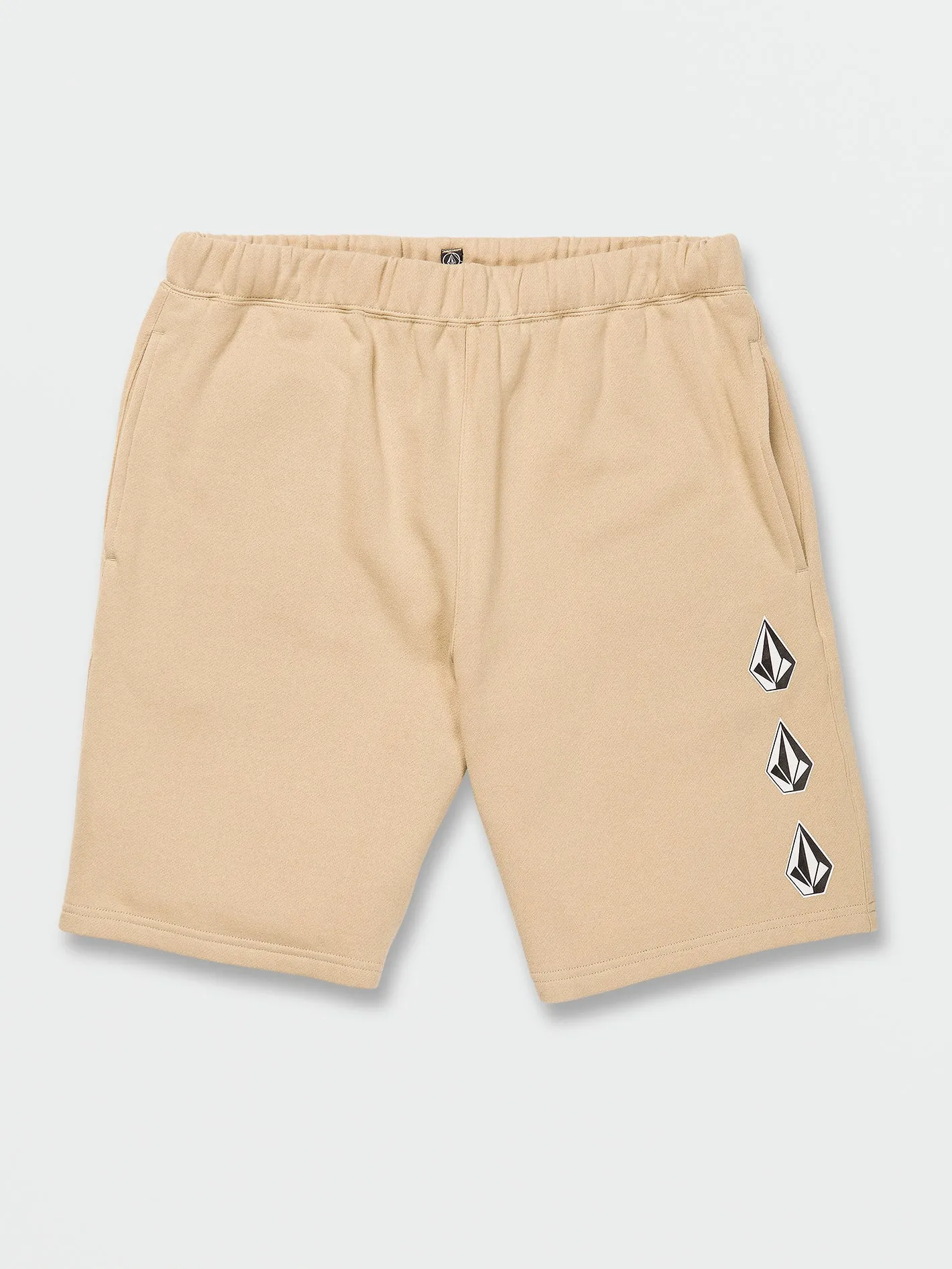 Iconic Stone Plus Elastic Waist Fleece Shorts - Almond sold by Volcom