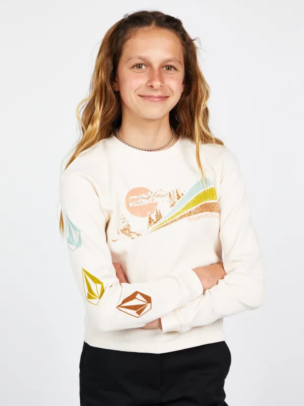 Girls Thermality Long Sleeve Tee - Sand sold by Volcom