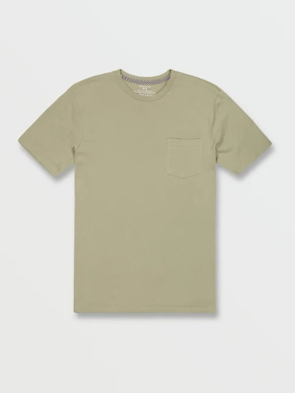 Solid Short Sleeve Pocket Tee - Seagrass Green sold by Volcom