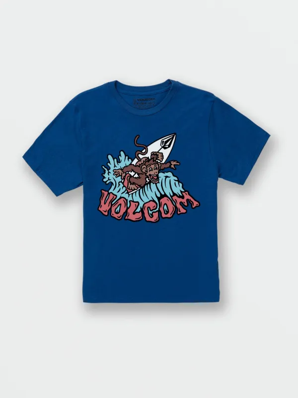 Little Boys Monkey Short Sleeve Tee - Royal sold by Volcom