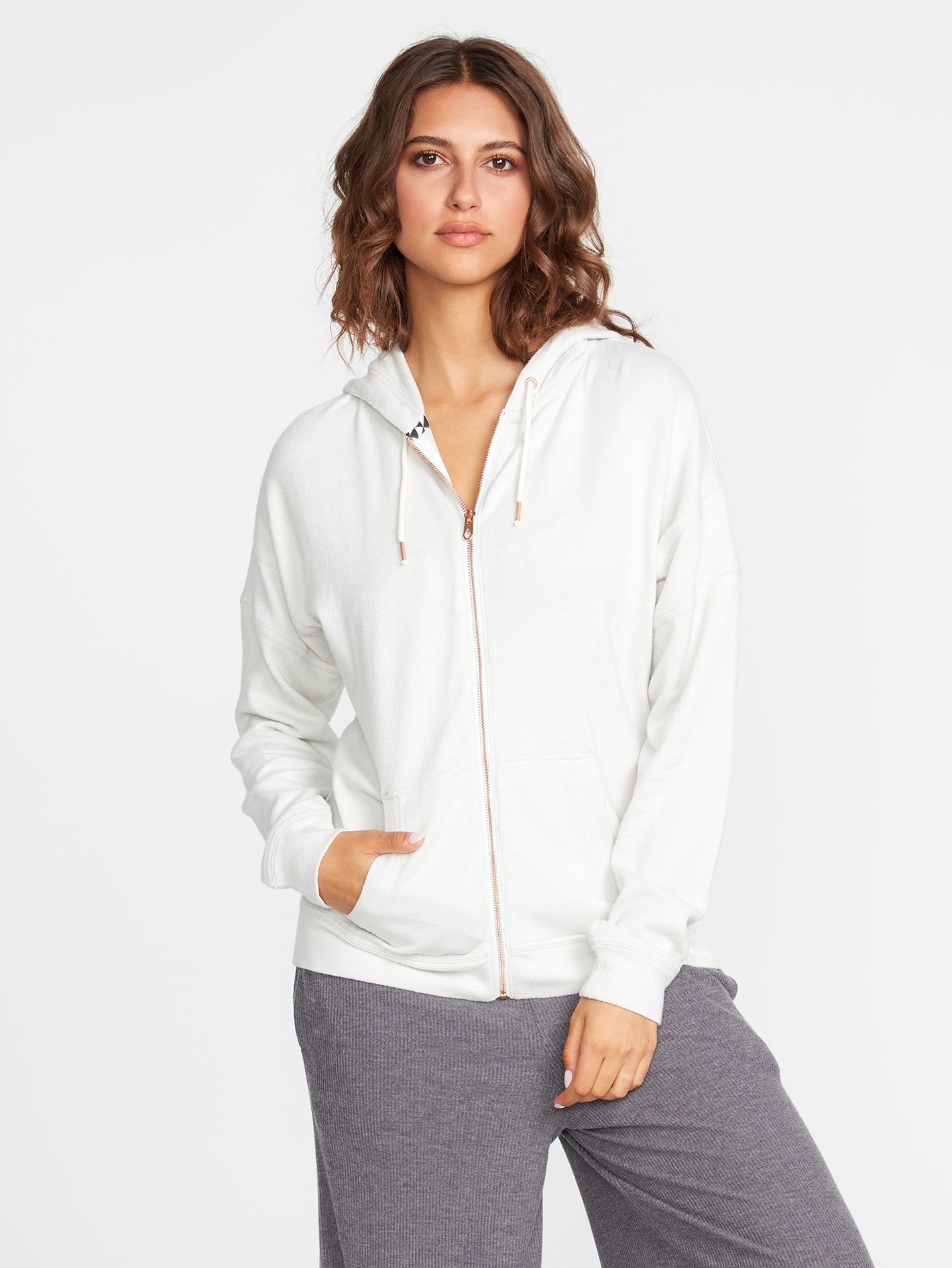 Lived In Lounge Zip Fleece - Light Grey sold by Volcom product image thumbnail 4