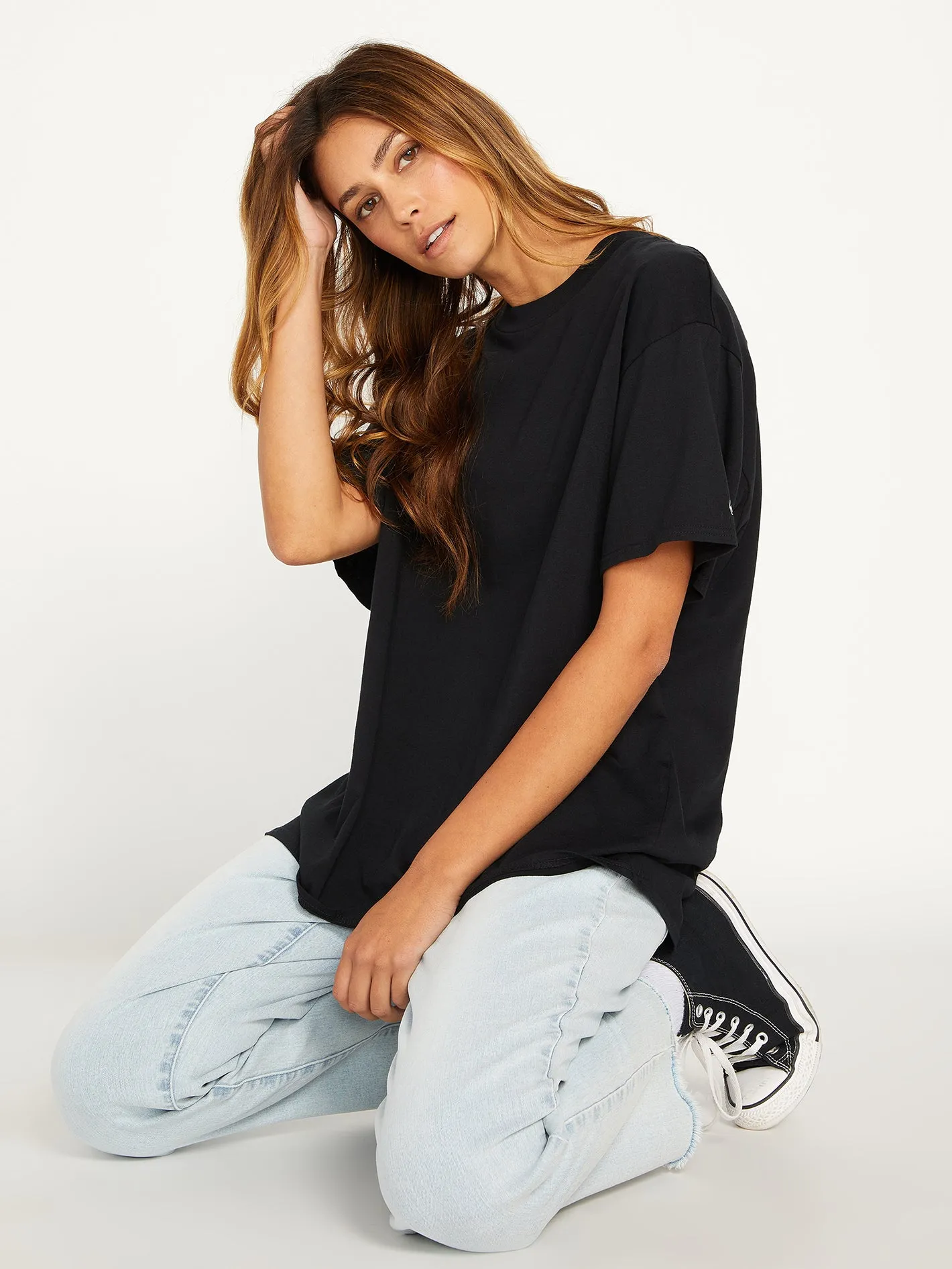 Stones Throw Solid Short Sleeve Tee - Black sold by Volcom product image thumbnail 3