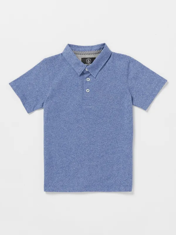 Little Boys Wowzer Polo Short Sleeve Shirt - Denim sold by Volcom