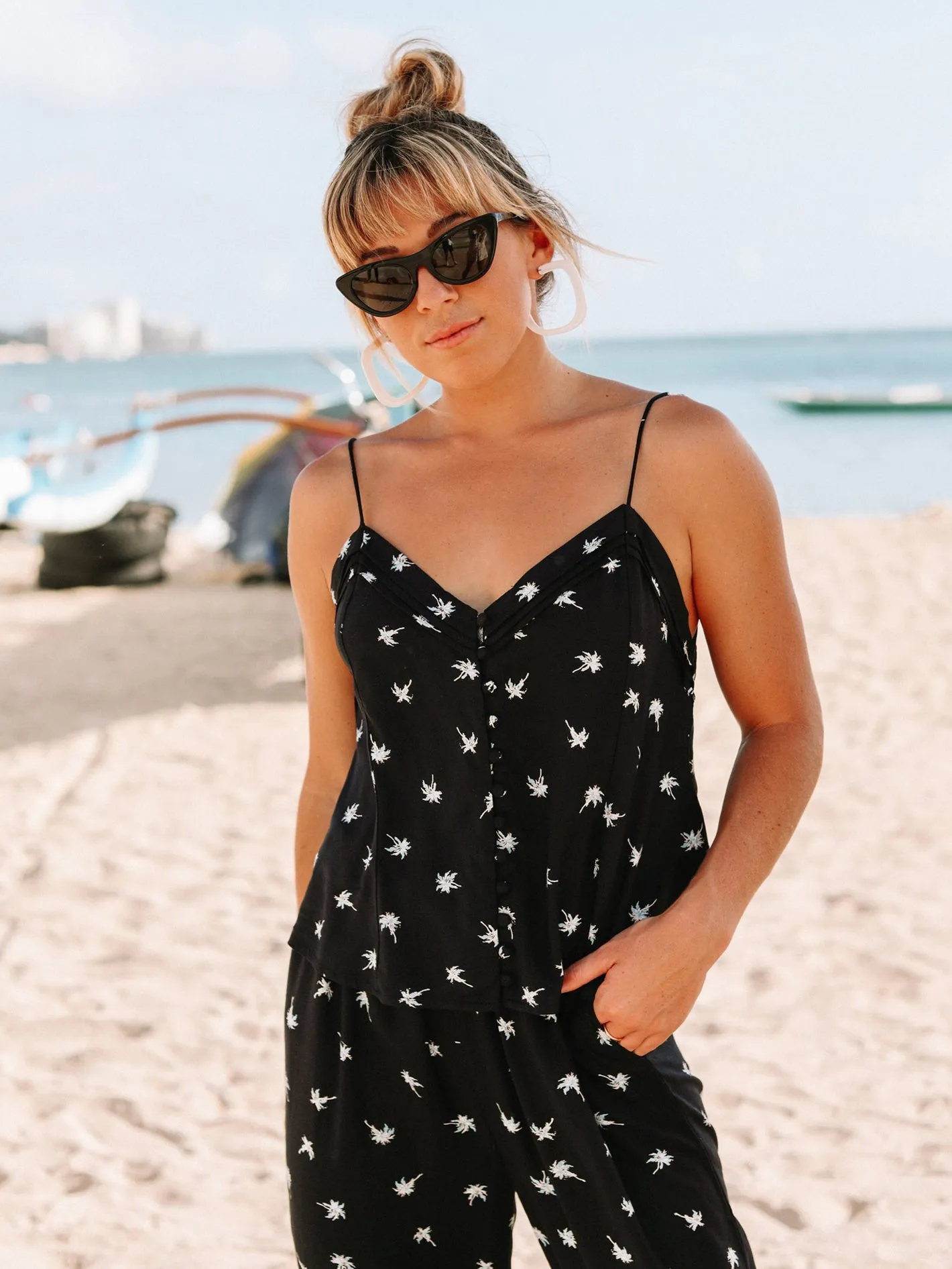 Coco Hey Bud Cami - Black Combo sold by Volcom