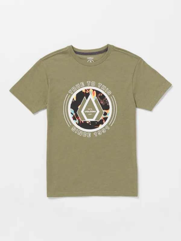 Big Boys Linkfill Short Sleeve Tee - Thyme Green Heather sold by Volcom