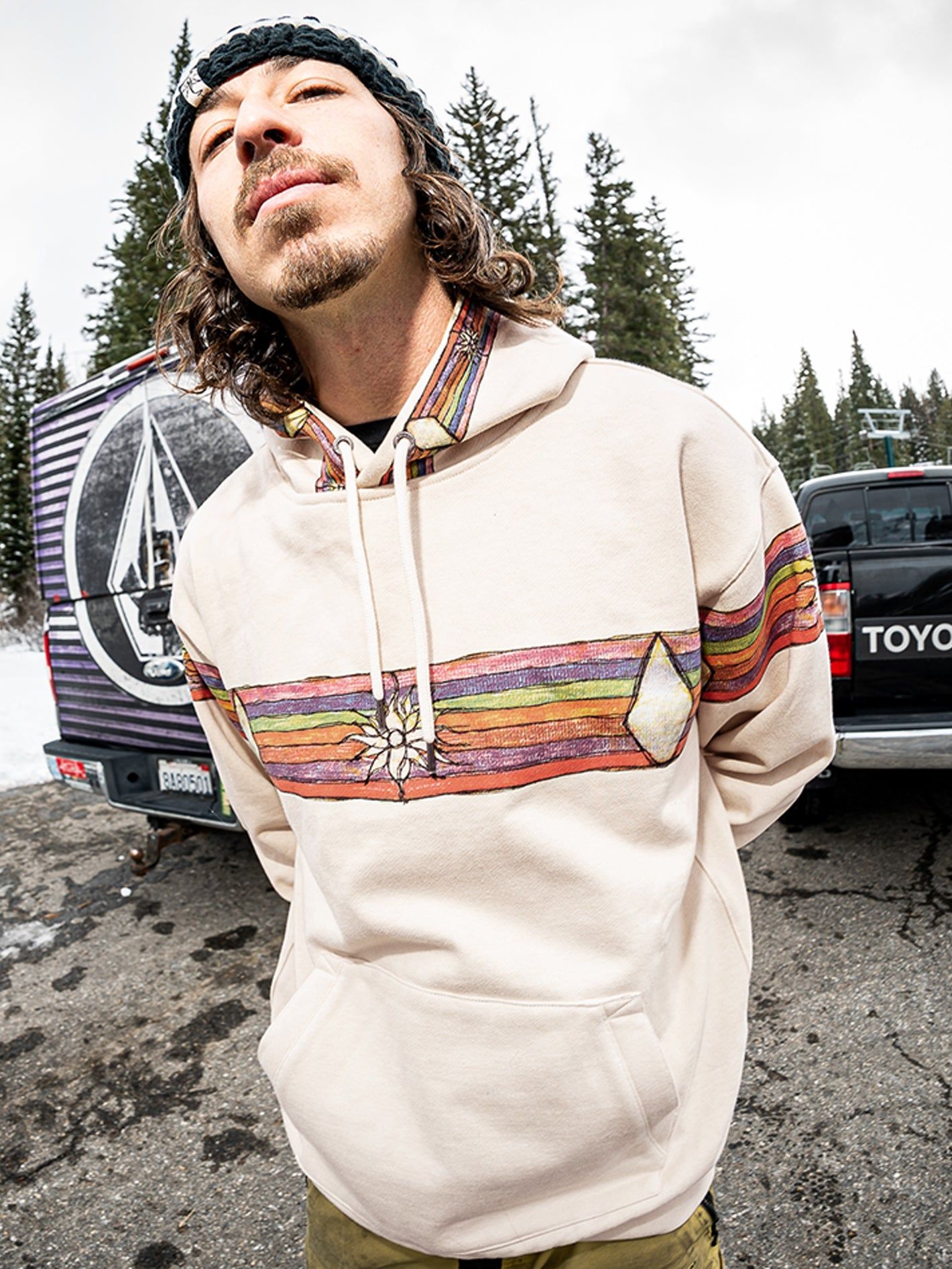 Mens D.I. Fleece Pullover - Off White (2022) sold by Volcom