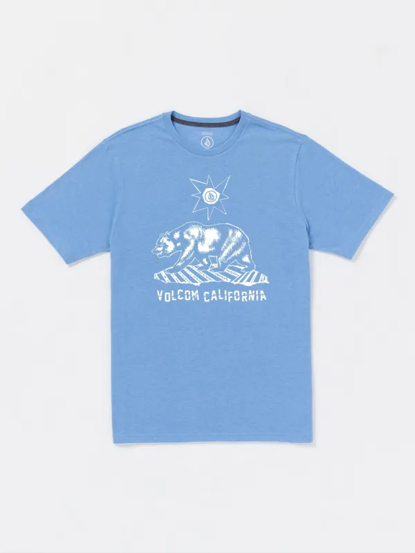 Grizzled Short Sleeve Tee - Blue Bird Heather made by Volcom