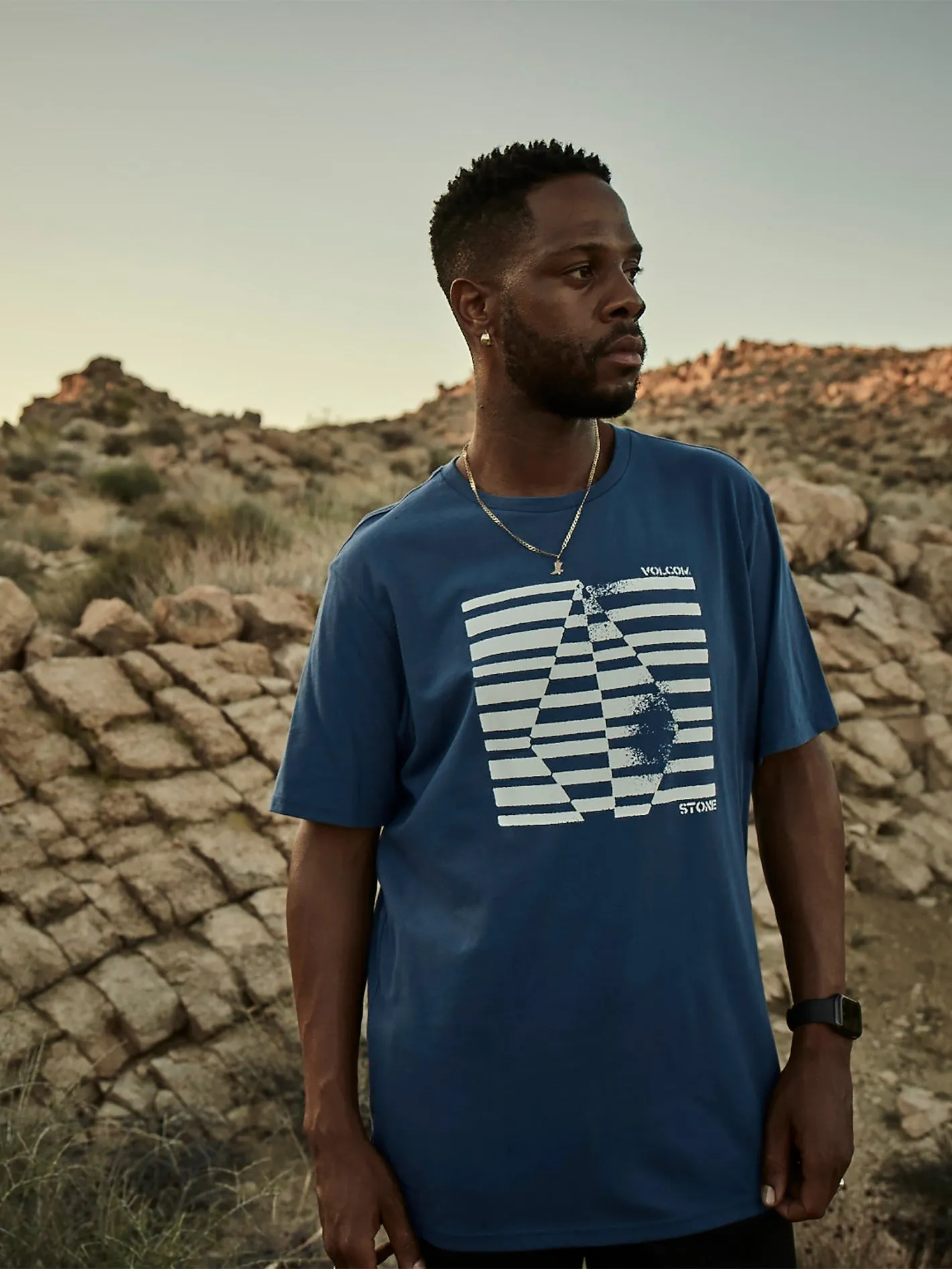 Fifty50 Stone Short Sleeve Tee - Smokey Blue sold by Volcom product image thumbnail 2