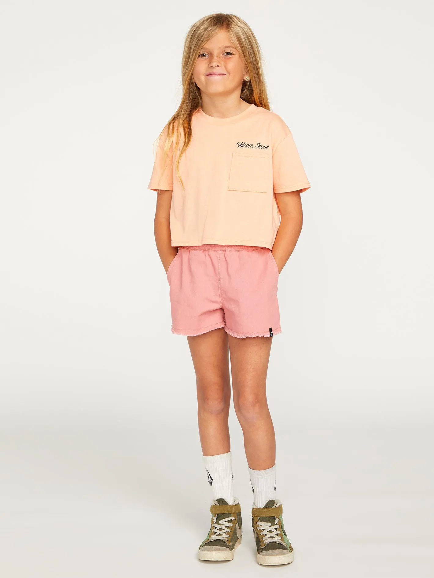 Girls Pocket Dial Tee - Melon sold by Volcom product image thumbnail 5