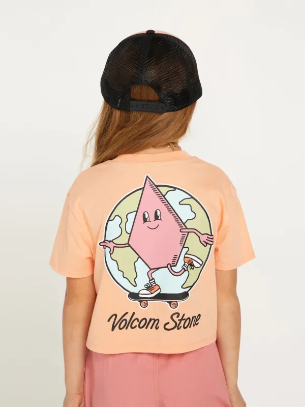 Girls Pocket Dial Tee - Melon sold by Volcom