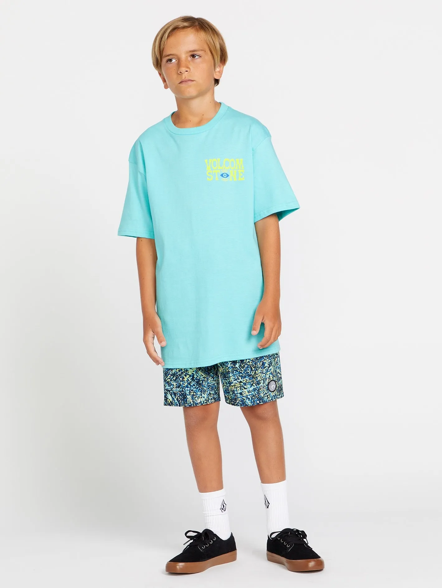 Little Boys Viz Fray Short Sleeve Tee - Crete Blue sold by Volcom product image thumbnail 3