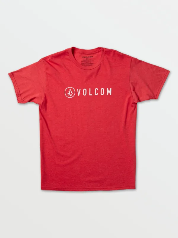 Header Short Sleeve Heather Tee - Heather Red sold by Volcom