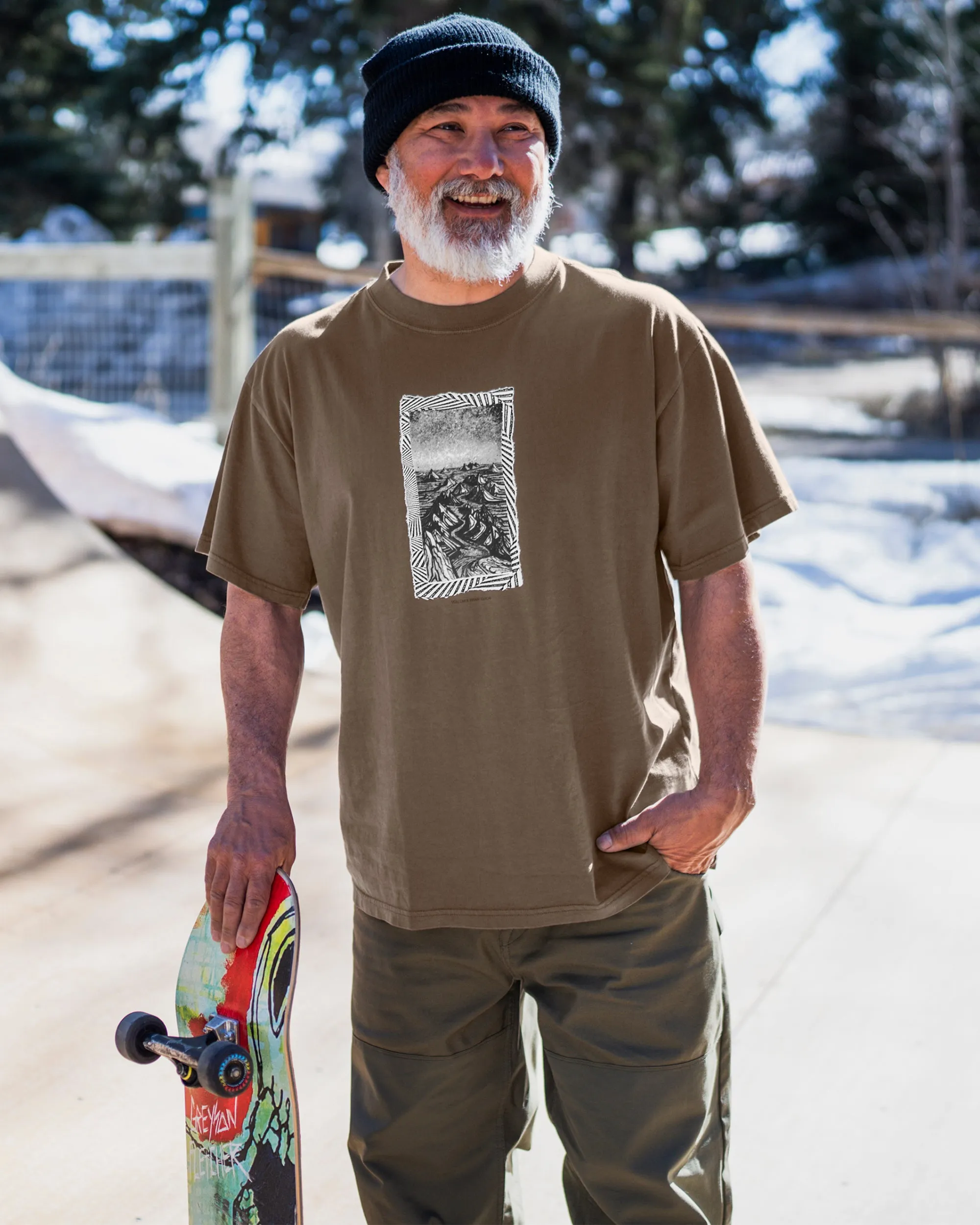 Volcom Japan by Bryan Iguchi Valley Short Sleeve Tee - Dark Earth sold by Volcom product image thumbnail 4