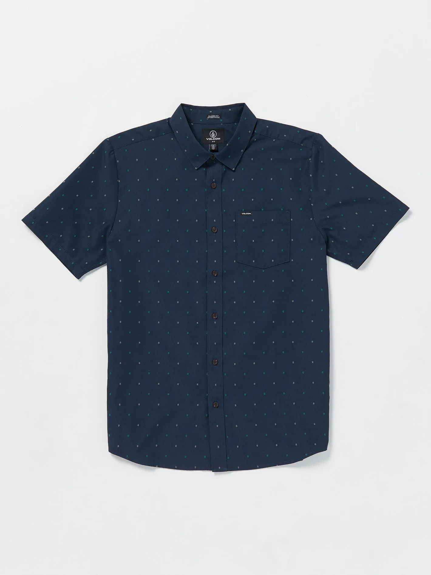 Hone Stone Woven Short Sleeve Shirt - Navy sold by Volcom