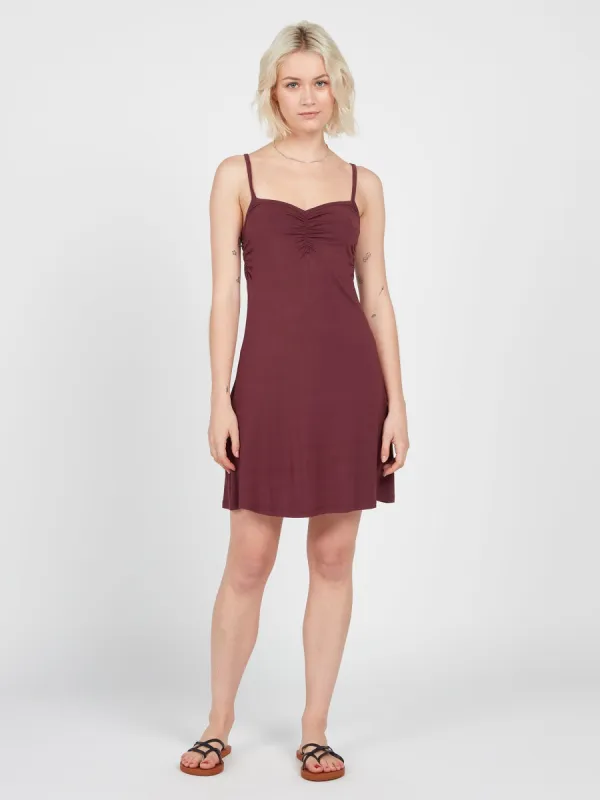Scenic Stone Dress - Burgundy sold by Volcom