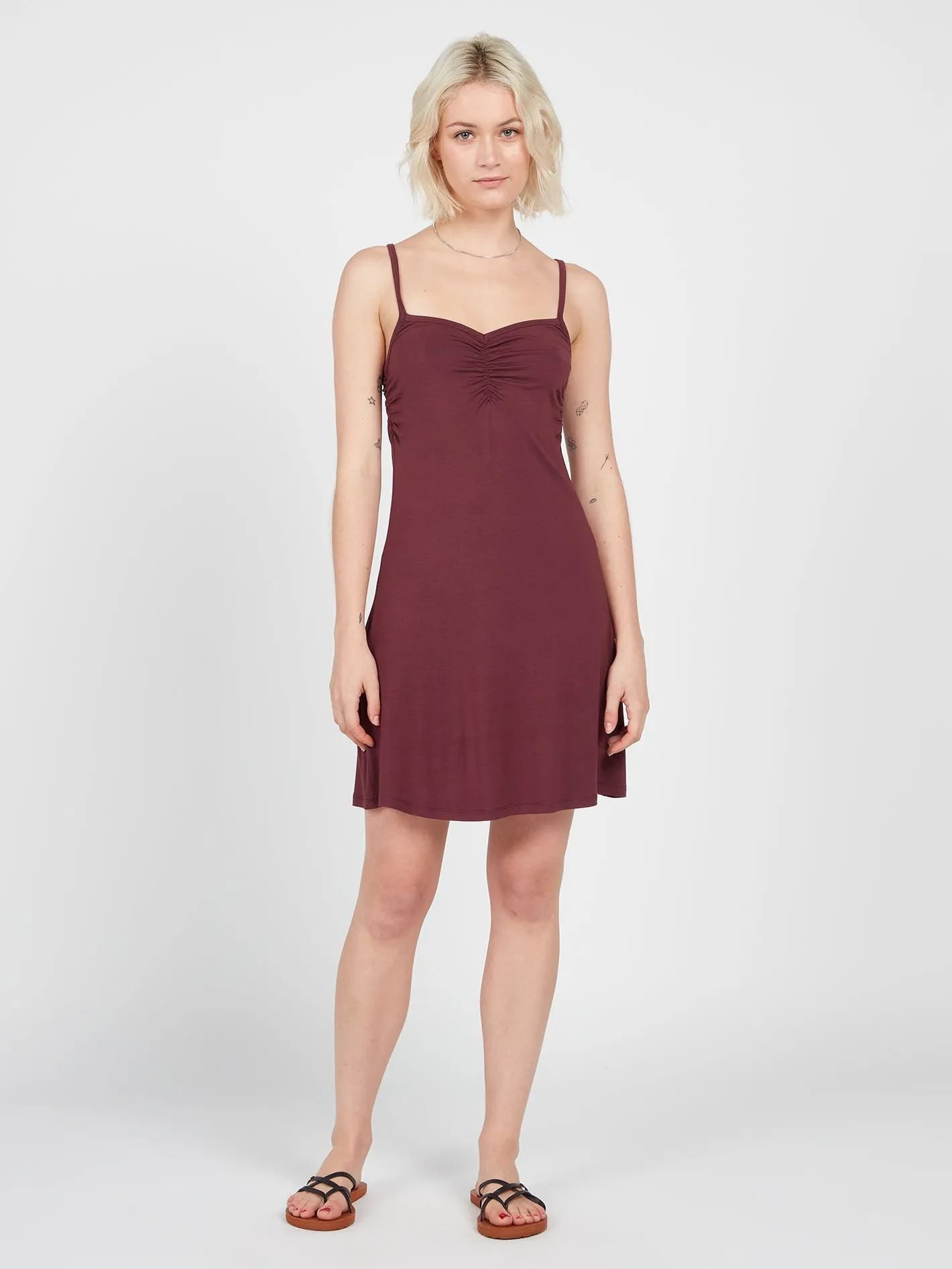 Scenic Stone Dress - Burgundy sold by Volcom