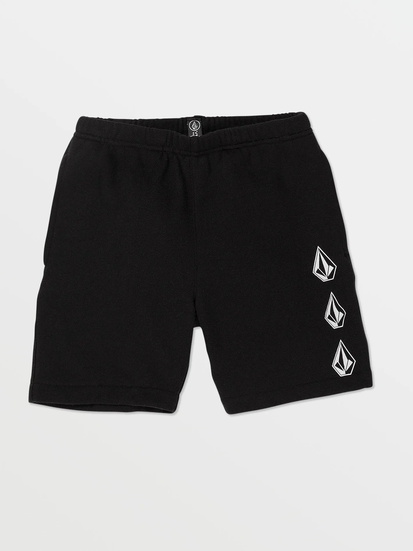 Little Boys Iconic Stone Elastic Waist Fleece Shorts - Black sold by Volcom