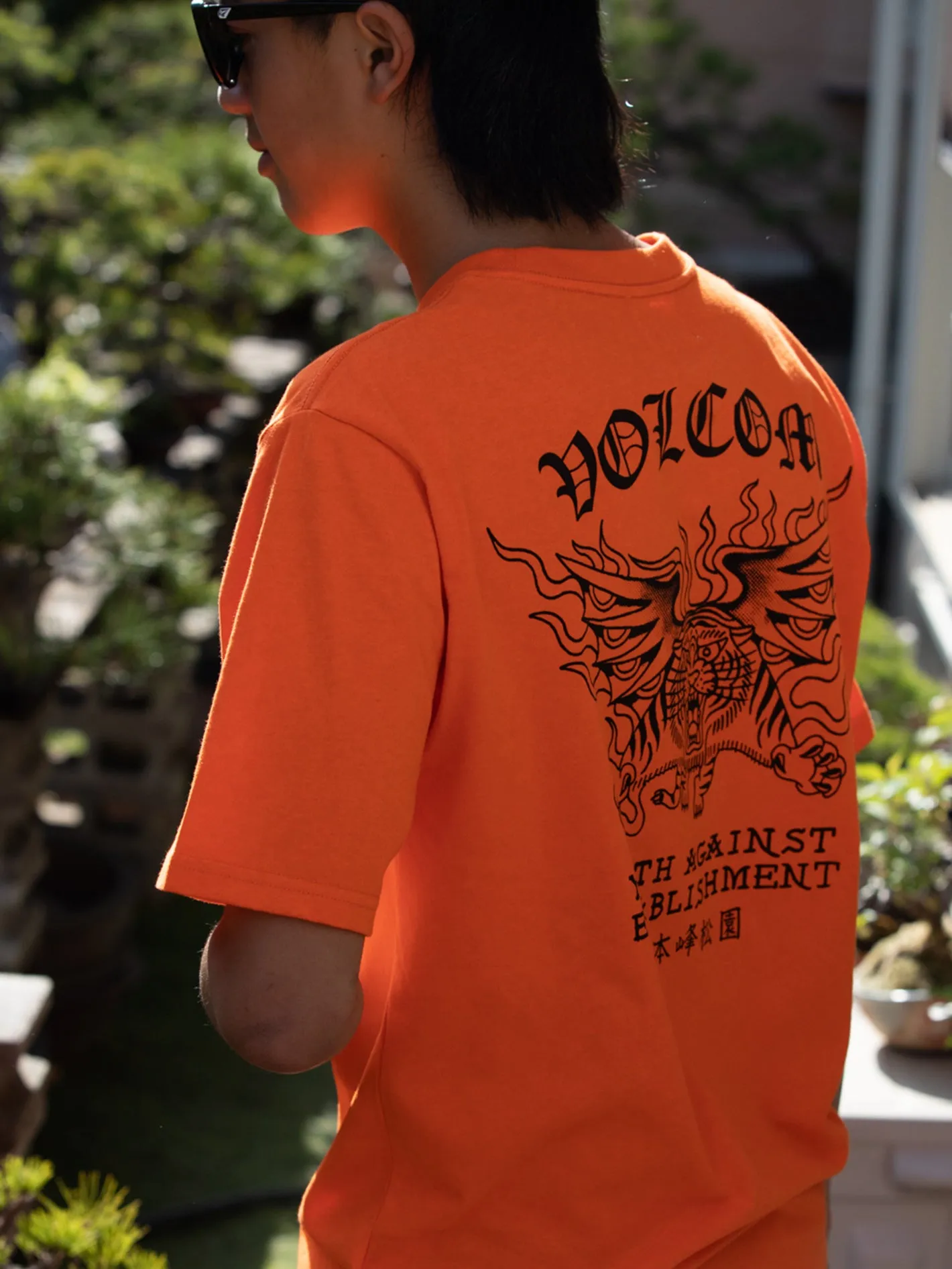 Tokyo True Featured Artist Yusuke Tiger Short Sleeve Tee - Orange sold by Volcom
