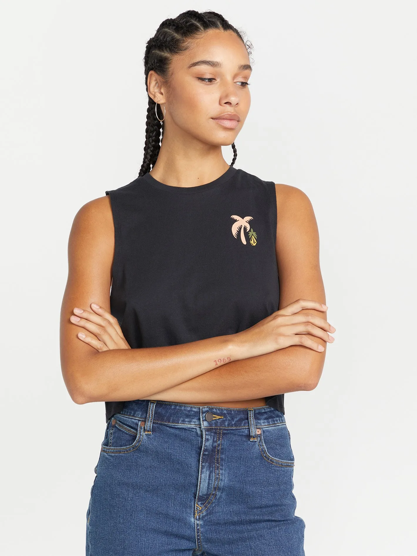 Stone Hour Crop Tank - Black sold by Volcom product image thumbnail 3