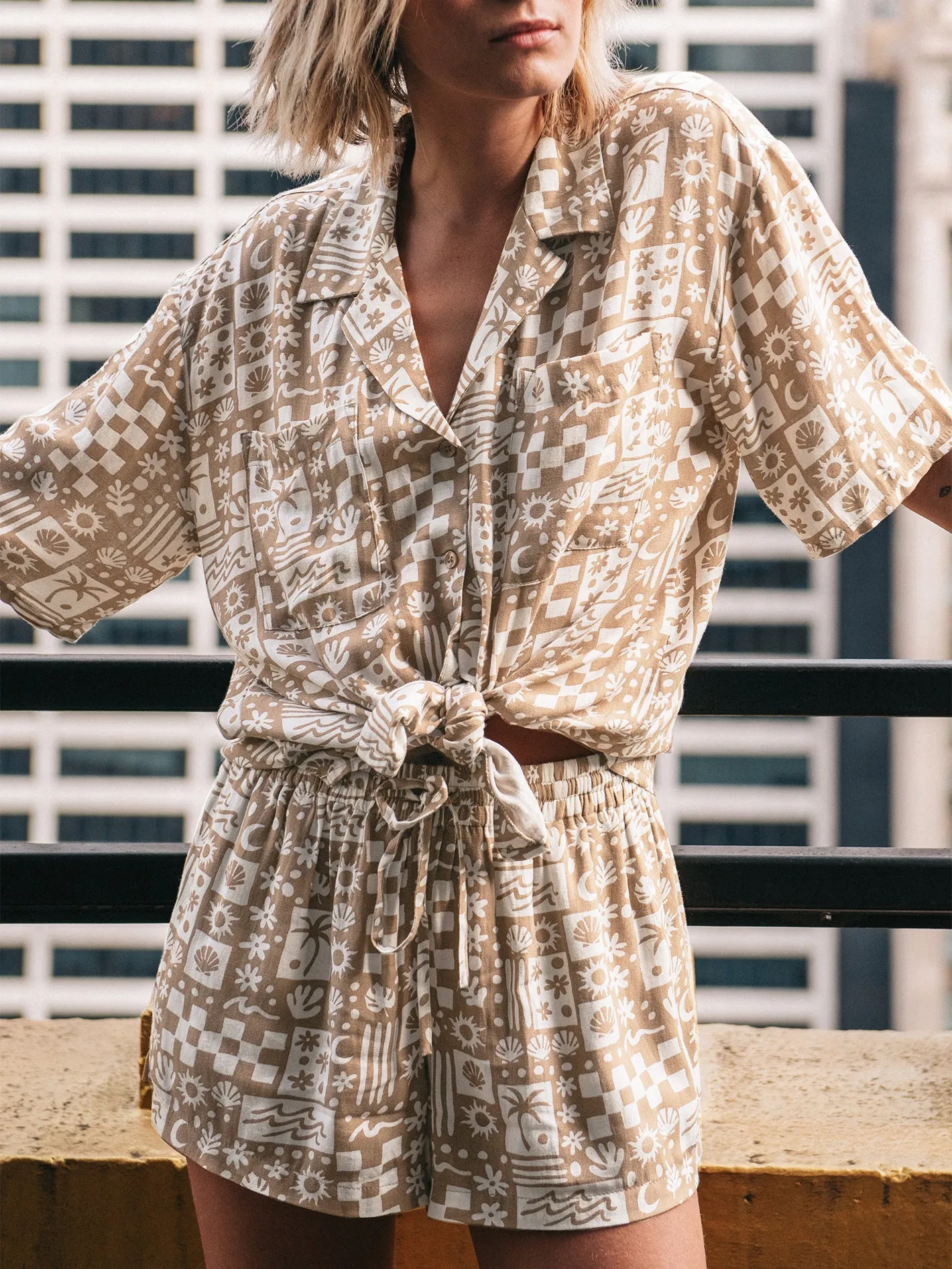 Sunny Daze Short Sleeve Shirt - Mocha sold by Volcom product image thumbnail 2