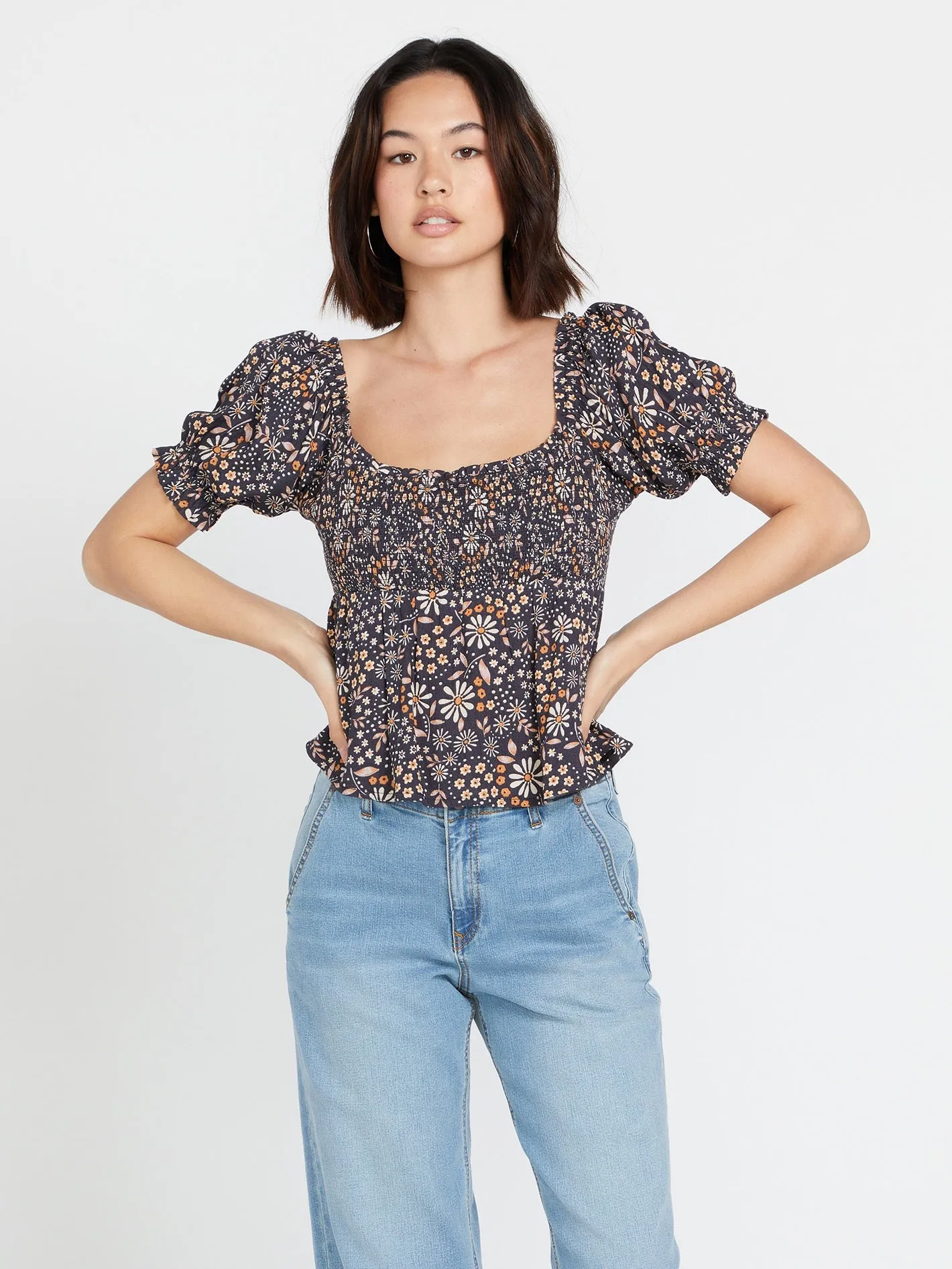 Folk Yeah Top - Vintage Black sold by Volcom product image thumbnail 3