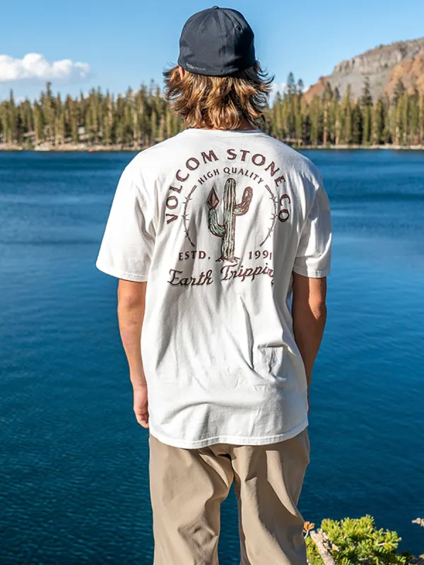 Prickly Farm To Yarn Short Sleeve Tee - Off White sold by Volcom