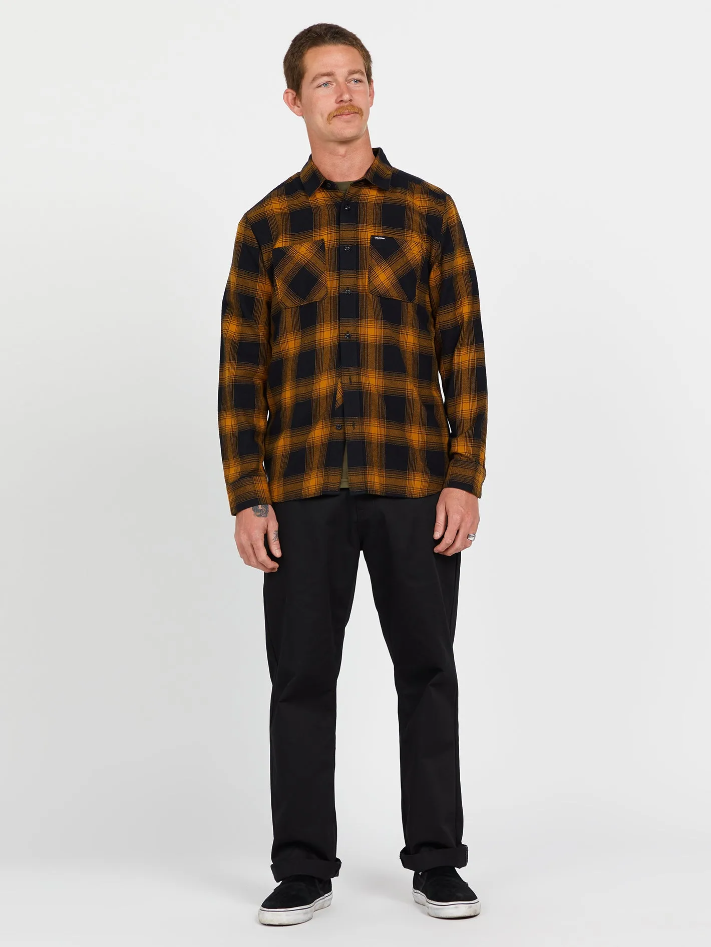 Netastone Long Sleeve Flannel - Rinsed Black sold by Volcom product image thumbnail 2