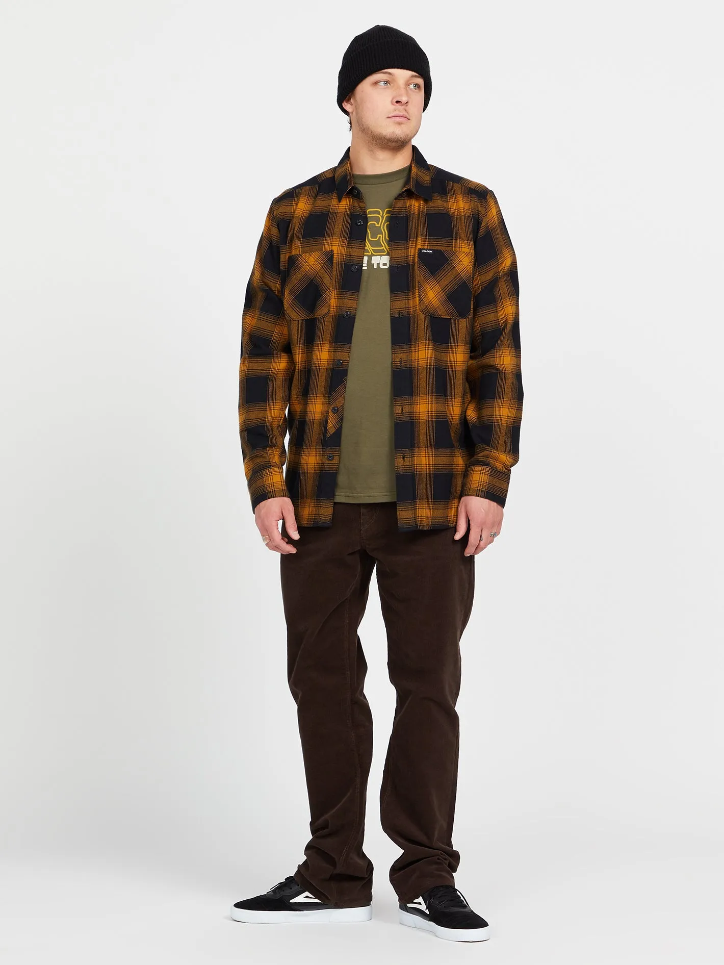 Netastone Long Sleeve Flannel - Rinsed Black sold by Volcom product image thumbnail 4