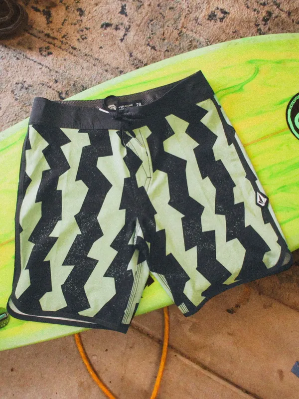 Big Boys Mod Wanderer Scallop Trunks - Green Tea sold by Volcom