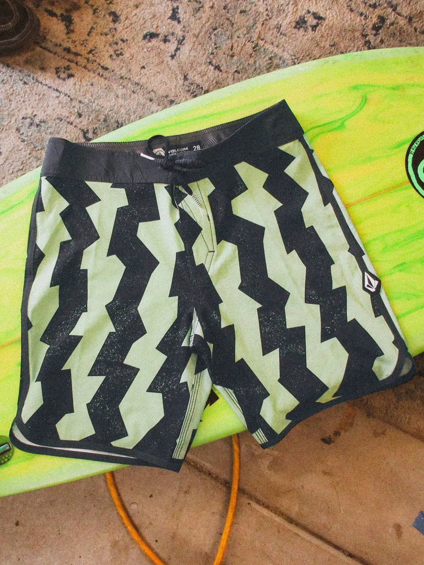 Big Boys Mod Wanderer Scallop Trunks - Green Tea sold by Volcom