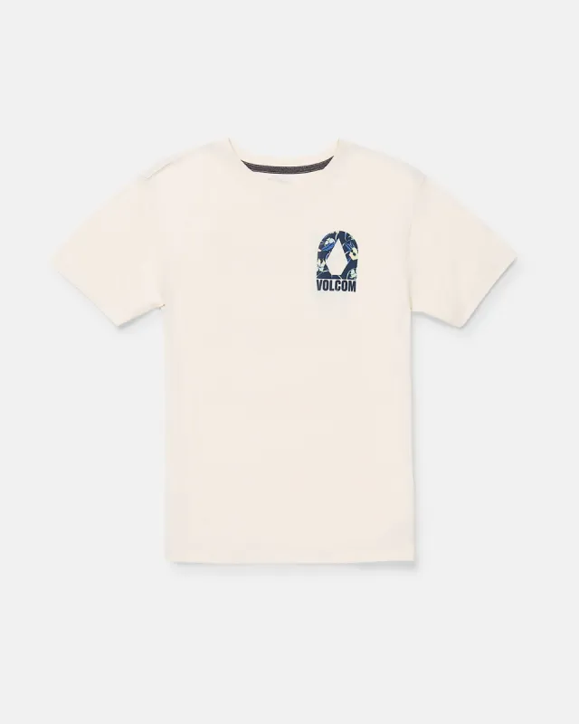 Little Boys Filler Up Short Sleeve Tee - Off White sold by Volcom