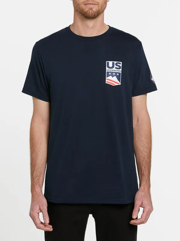 Mens USA Short Sleeve Tee - Navy sold by Volcom