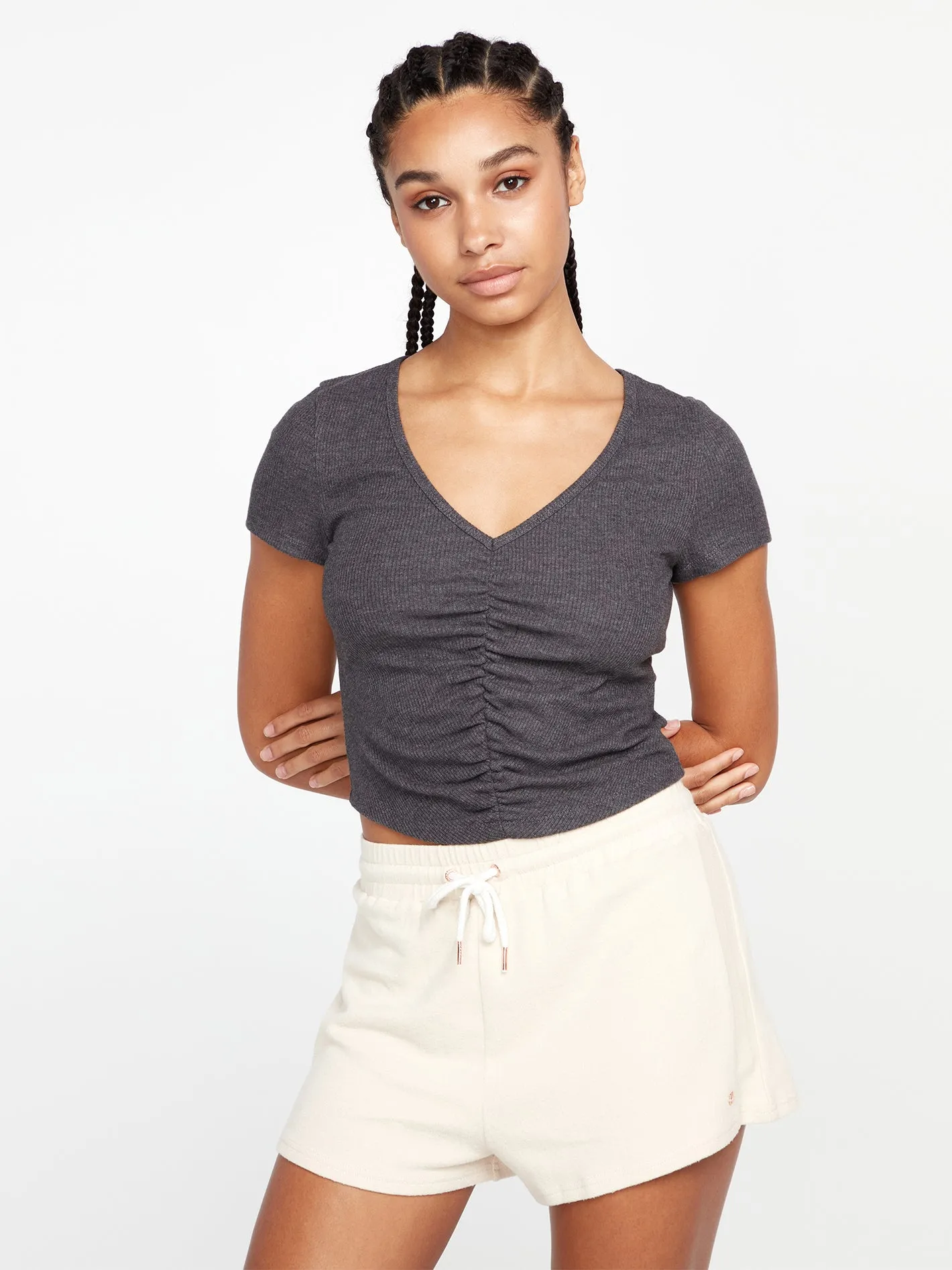 Lived in Lounge Rib Short Sleeve Shirt - Black sold by Volcom product image thumbnail 3