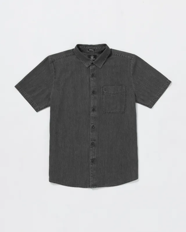 Date Knight Short Sleeve Shirt - Stealth sold by Volcom