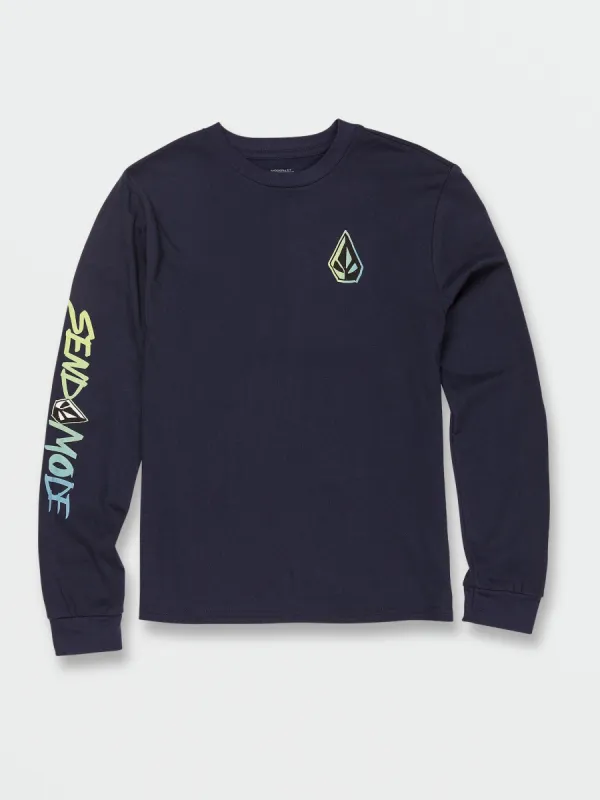 Big Boys Send Mode Tech Long Sleeve Tee - Navy sold by Volcom