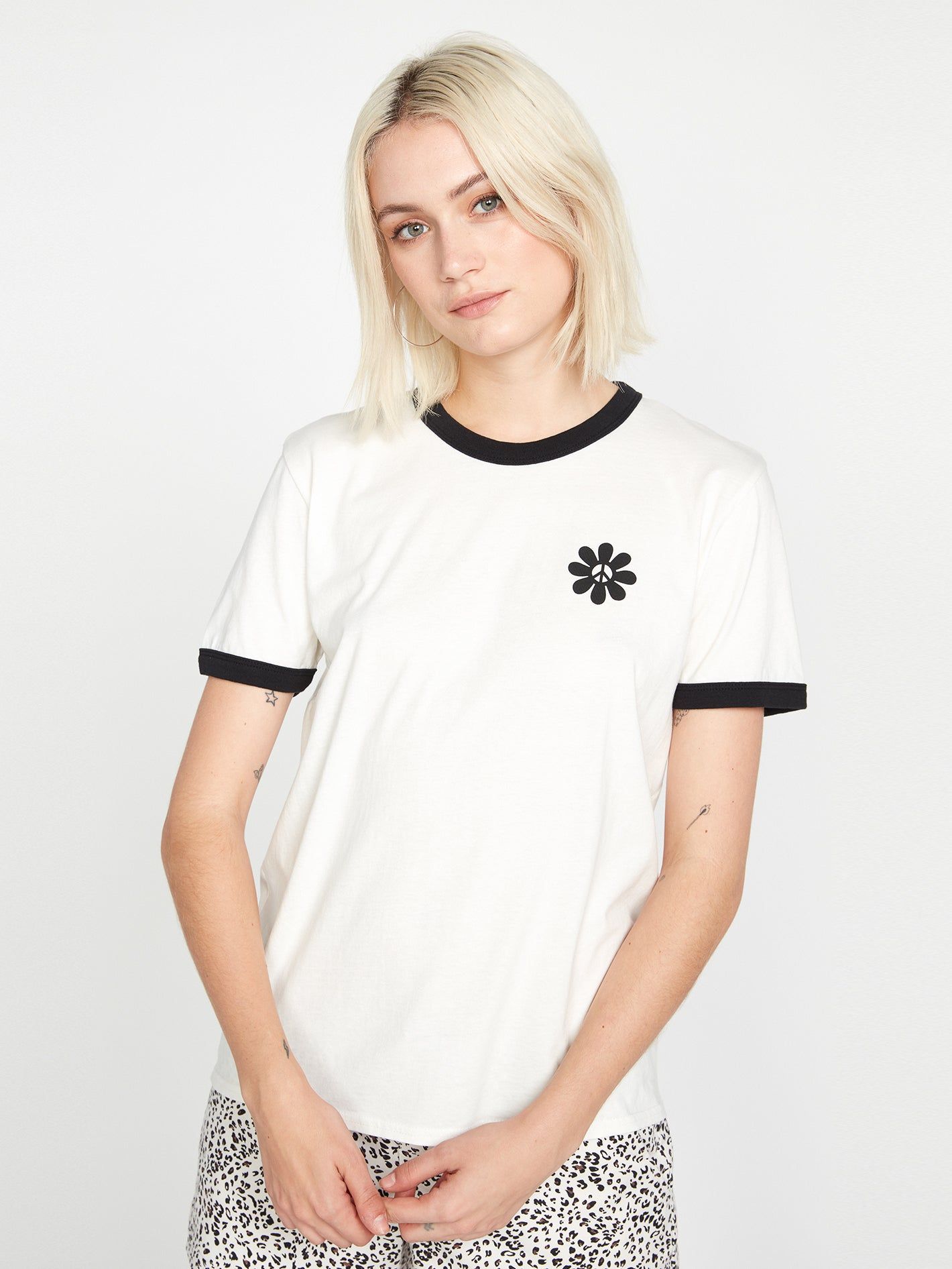 Truly Ringer Short Sleeve Tee - Star White sold by Volcom