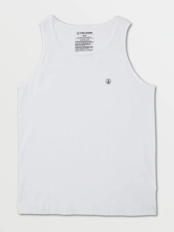 V Circle Stone Tank - White sold by Volcom