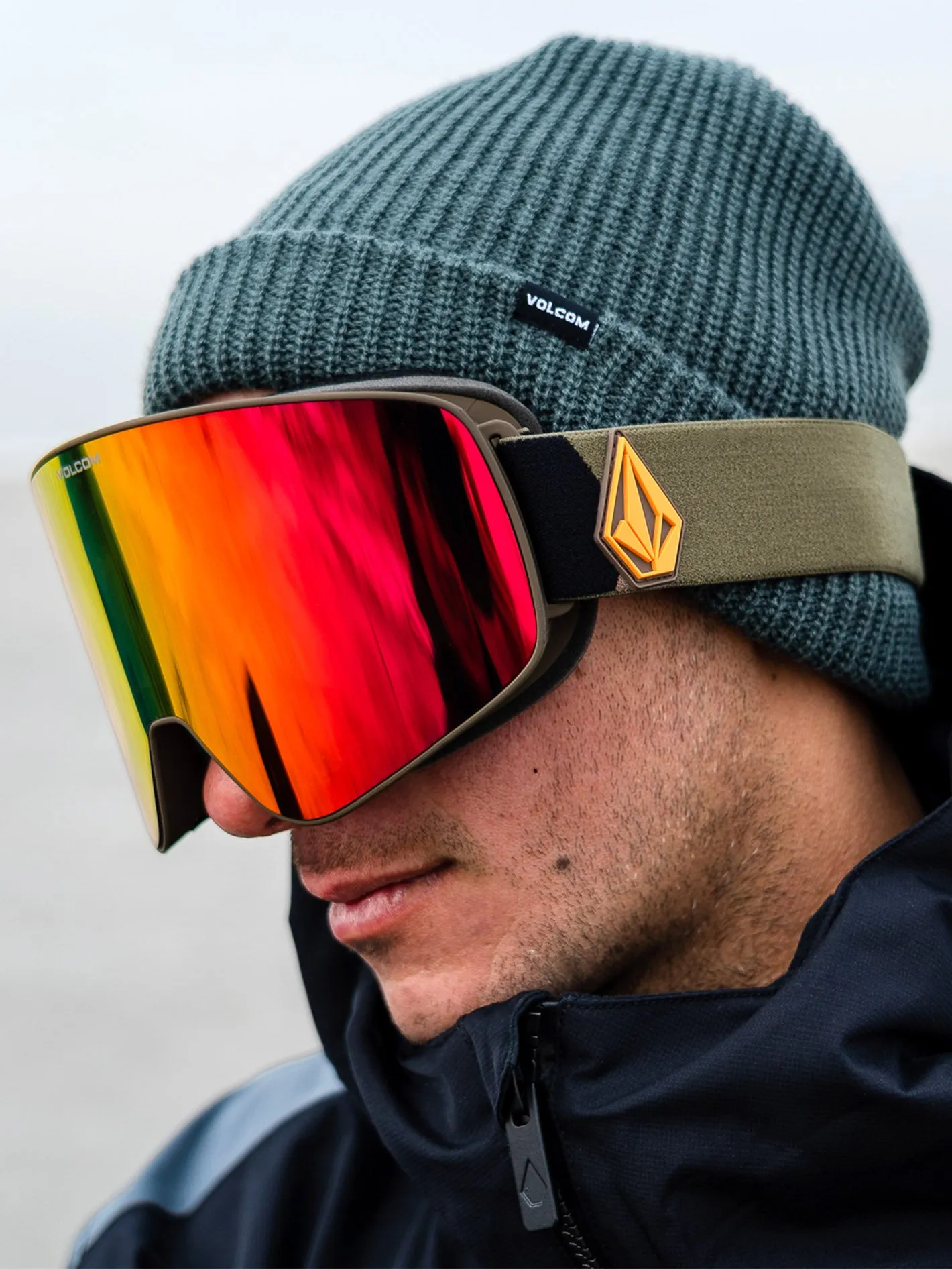 Odyssey Goggle - Military/Gold / Red Chrome+BL sold by Volcom