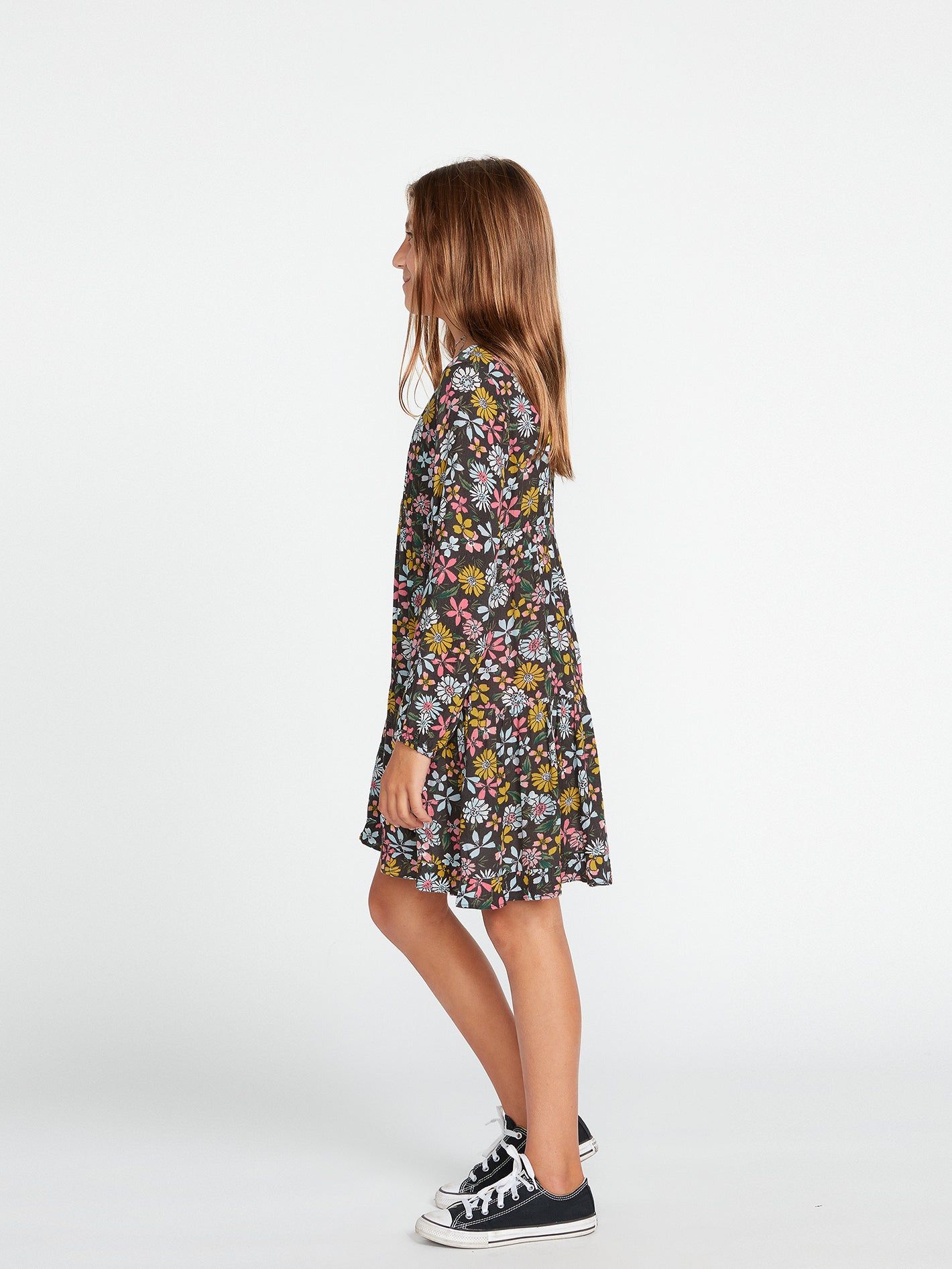 Girls Happy Dazee Dress - Espresso sold by Volcom product image thumbnail 3