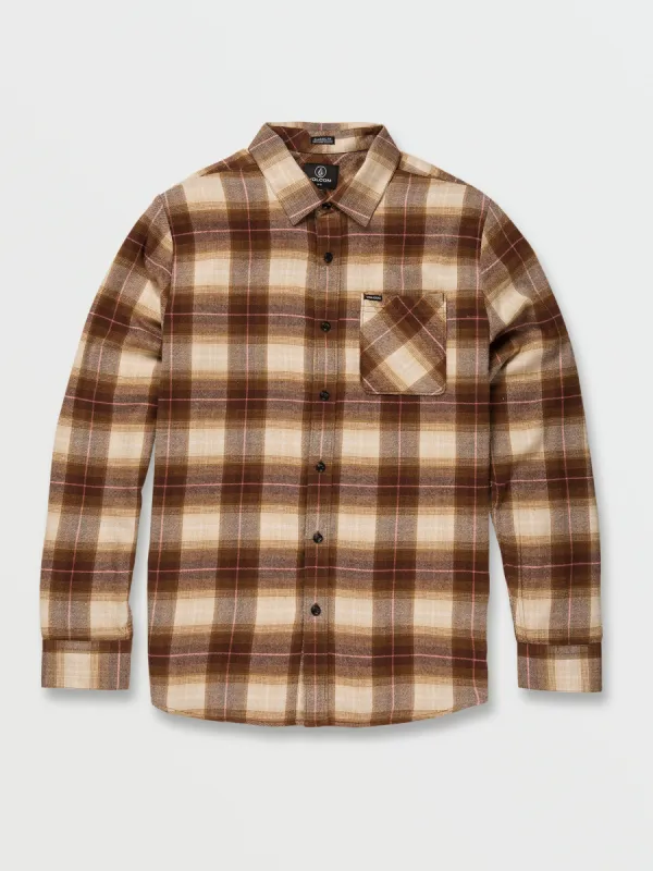 Kemostone Flannel Long Sleeve Shirt - Rubber sold by Volcom