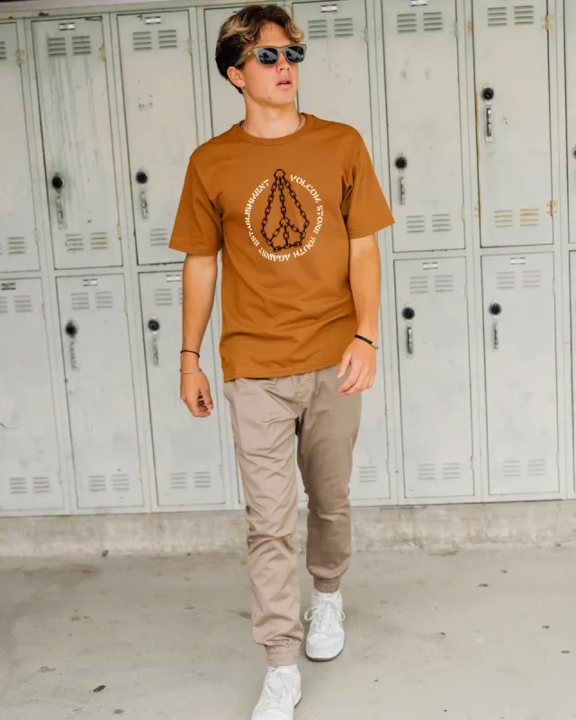 Circle Stone Short Sleeve Tee - Chestnut Brown sold by Volcom