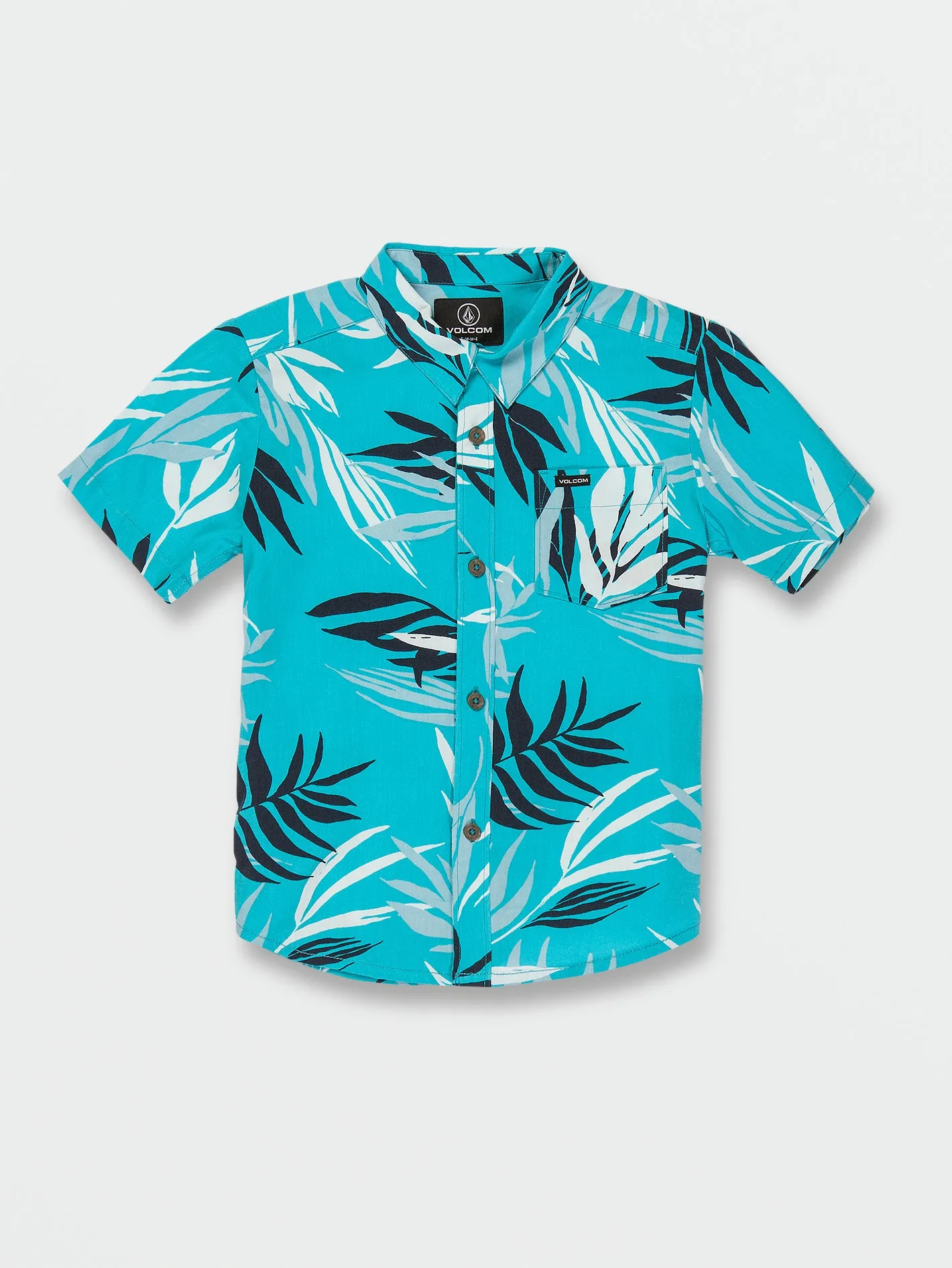 Little Boys Bleeding Leaf Short Sleeve Shirt - Electric Blue sold by Volcom product image thumbnail 3