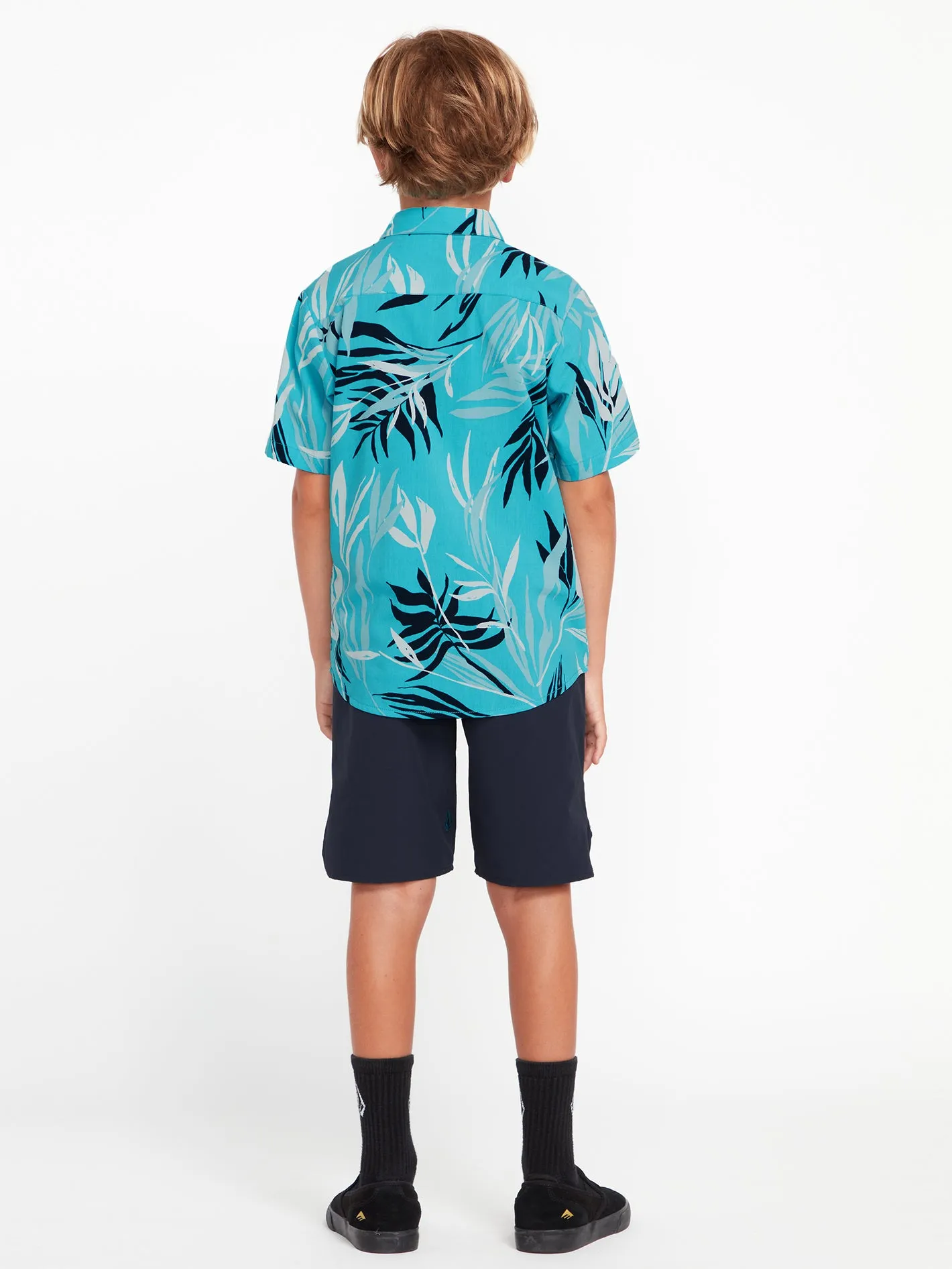 Little Boys Bleeding Leaf Short Sleeve Shirt - Electric Blue sold by Volcom product image thumbnail 2
