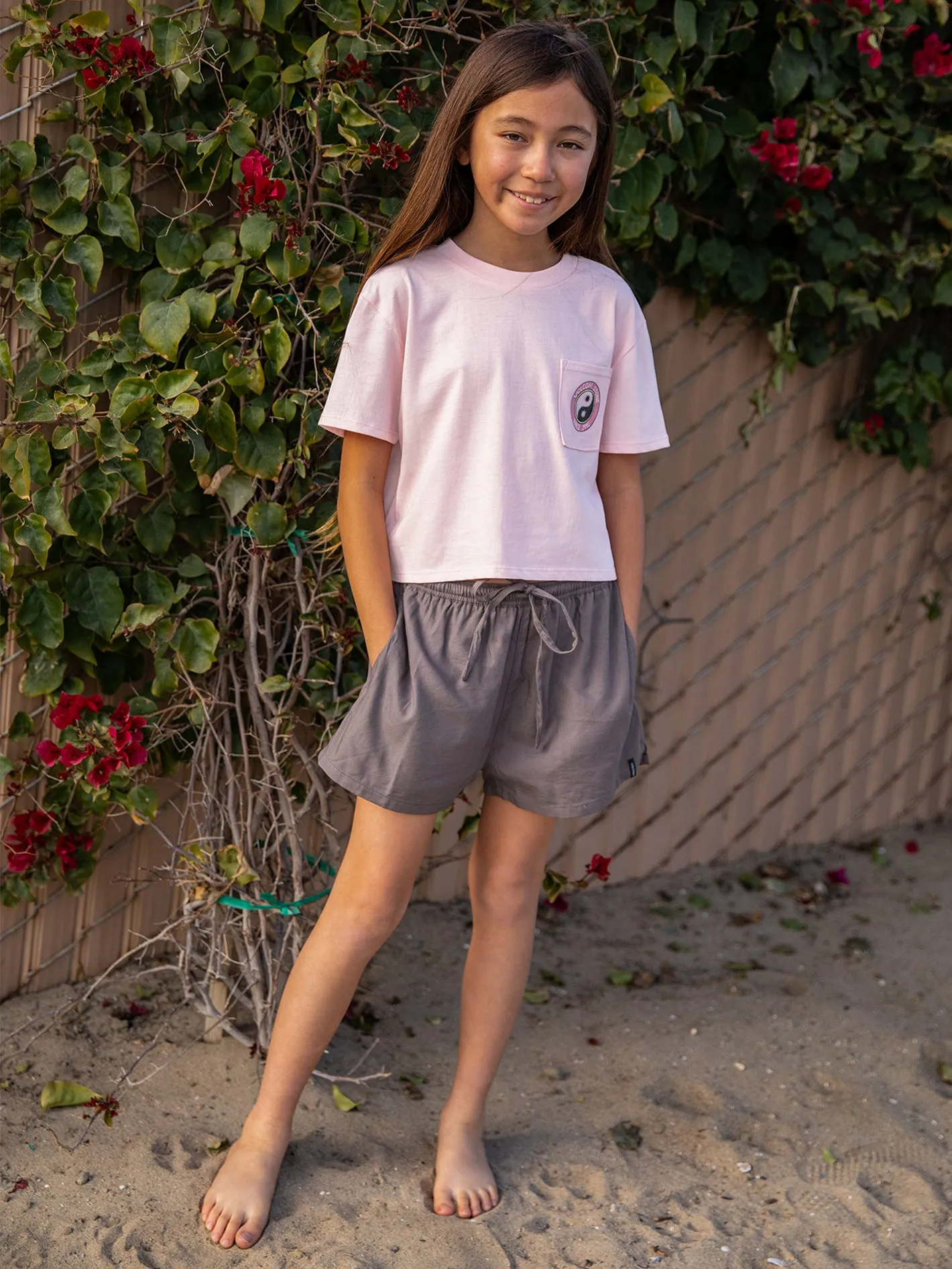 Girls Pocket Dial Tee - Light Peony sold by Volcom product image thumbnail 2