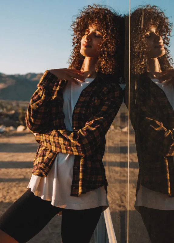 PLAID TO MEET U LS - BRONZE sold by Volcom