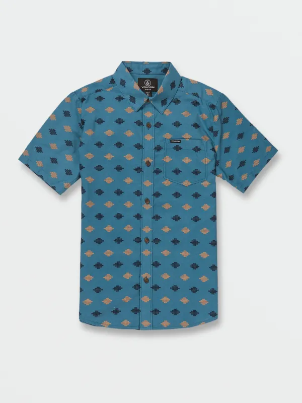Big Boys Stackstone Short Sleeve Shirt - Aged Indigo sold by Volcom